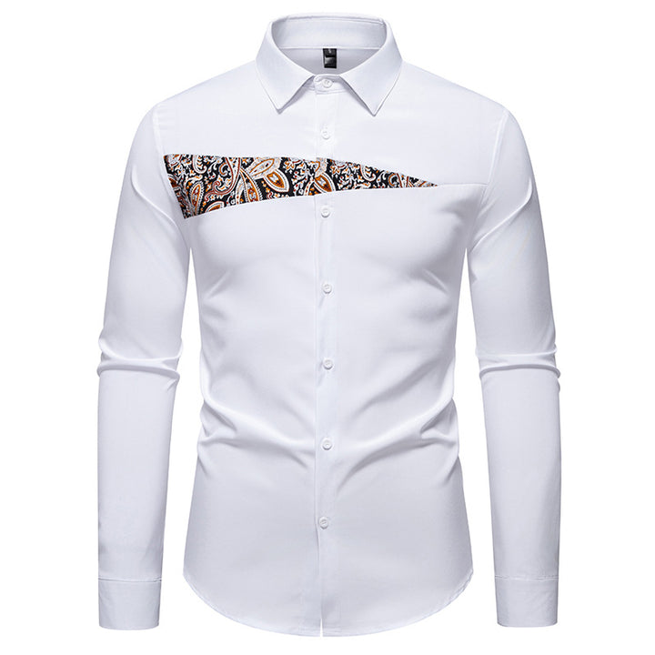 Men's Elegant Shirt with Unique Pattern and Modern Cut Lisslune