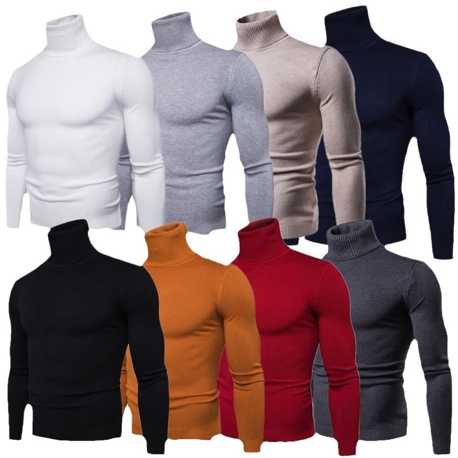 Men's fitted turtleneck sweater Lisslune