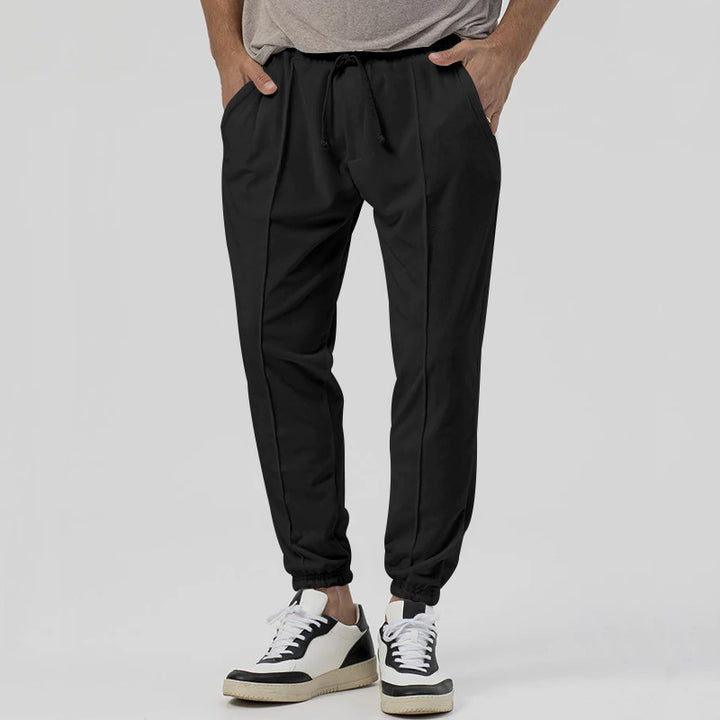 Men's leisure pants set with elastic waistband and breathable properties Lisslune