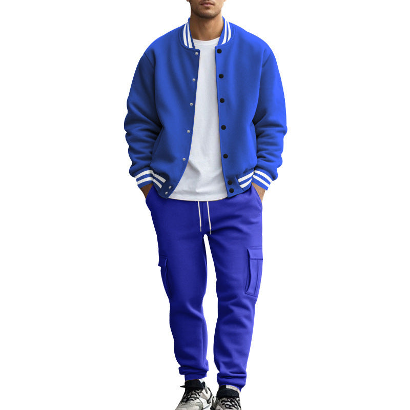 Men's sporty bomber jacket and cargo pants set Lisslune