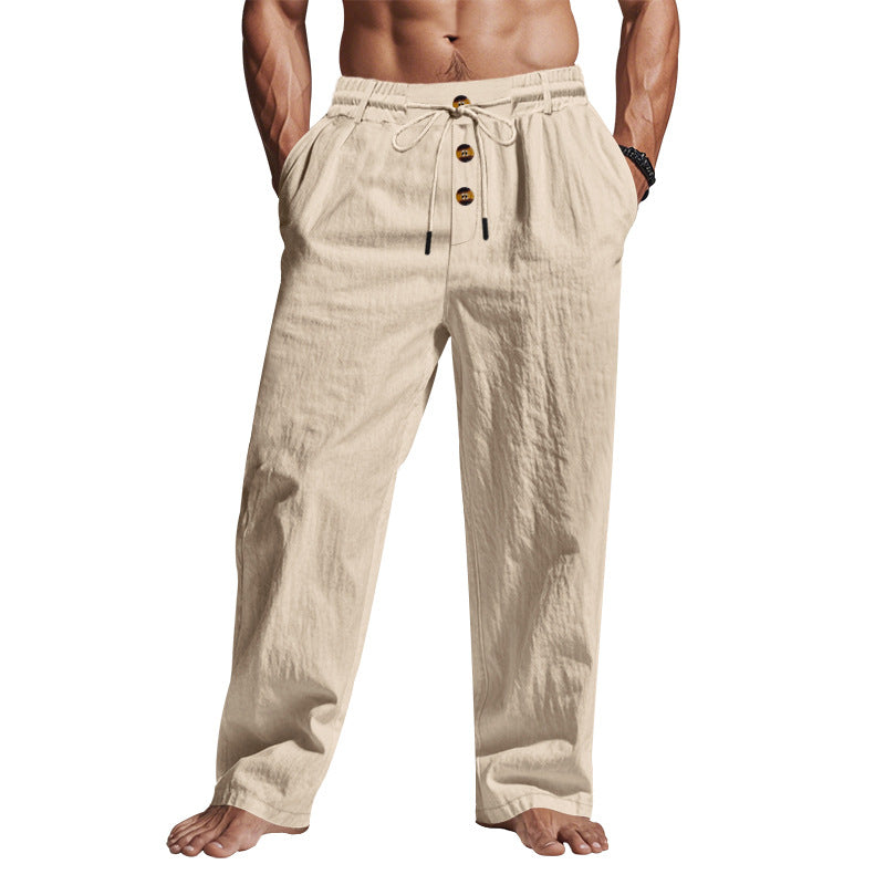Men's airy beach pants with adjustable drawstring and practical side pockets Lisslune