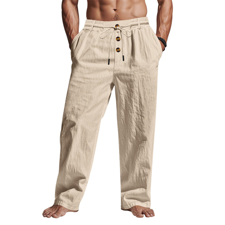 Men's airy beach pants with adjustable drawstring and practical side pockets Lisslune