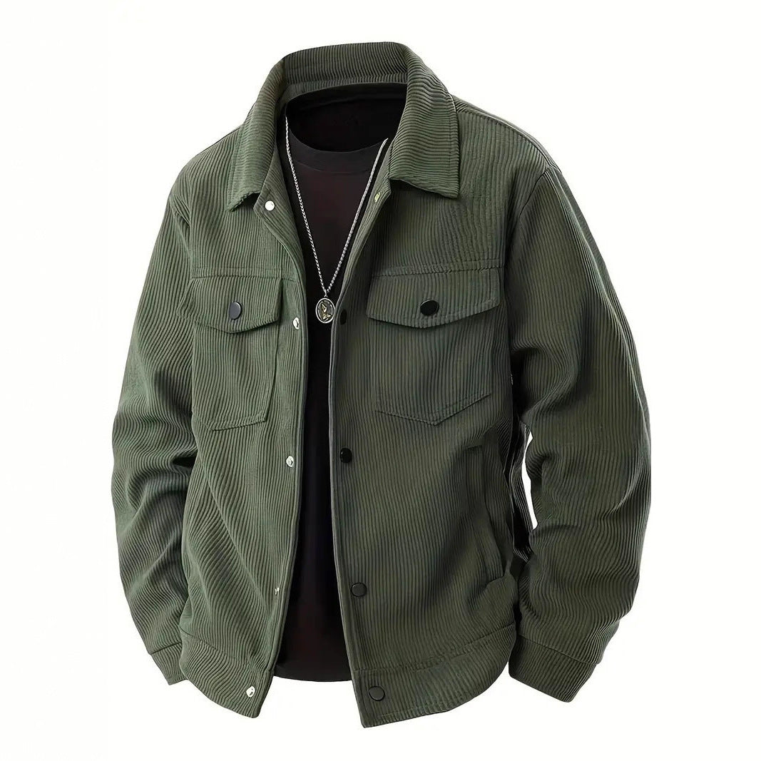 Men's structured top jacket with practical pockets Lisslune