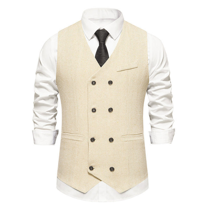 Men's elegant vest in herringbone pattern Lisslune