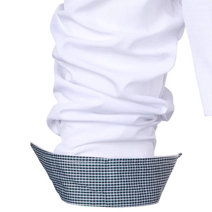 Men's long-sleeve shirt with fashionable collar and fine woven pattern Lisslune