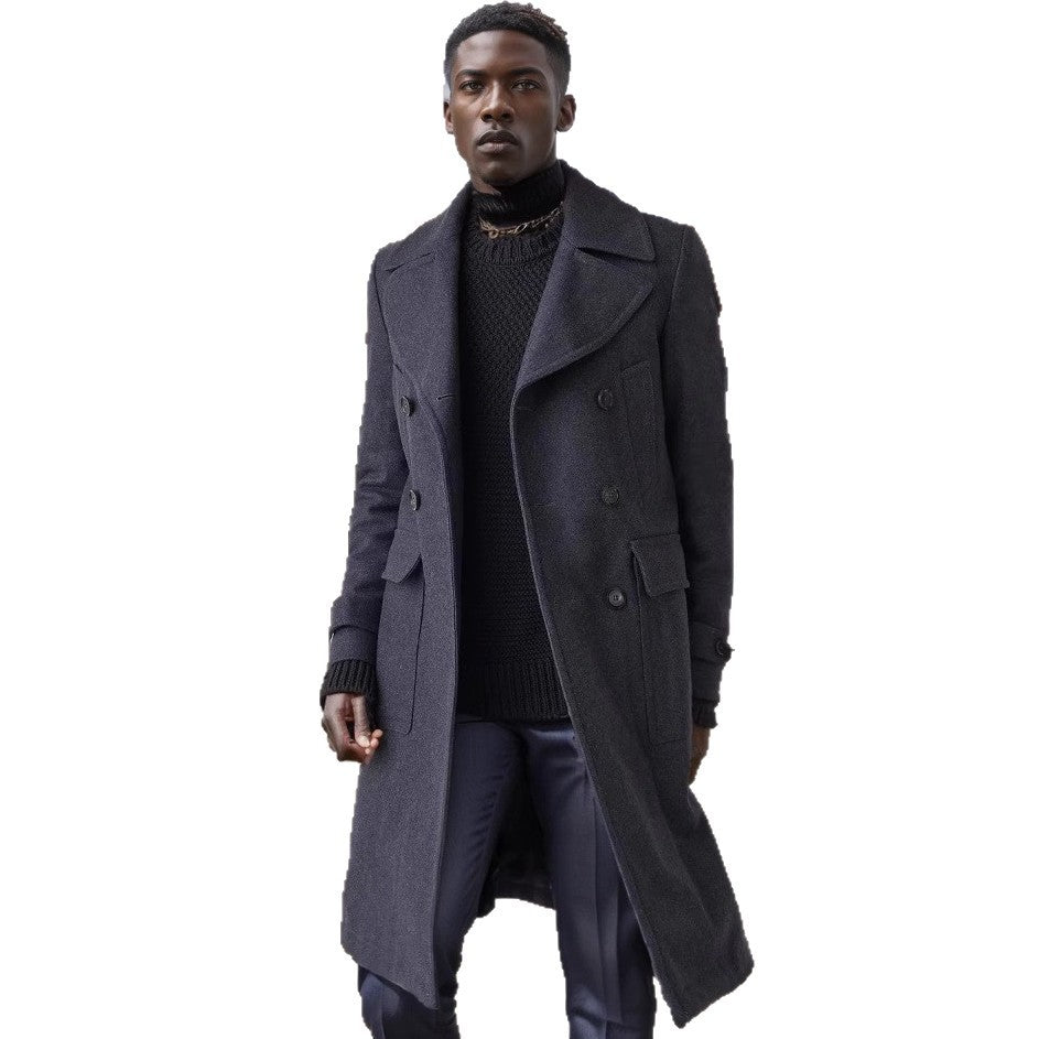Men's elegant, long double fur coat Lisslune