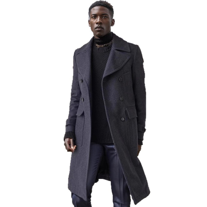 Men's elegant, long double fur coat Lisslune