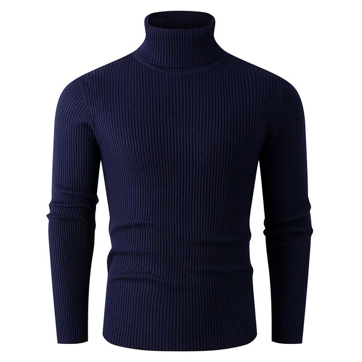 Men's ribbed knit turtleneck sweater Lisslune