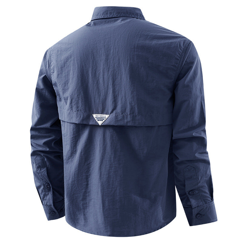Men's Outdoor Shirt with Breathable Properties and Practical Pockets Lisslune