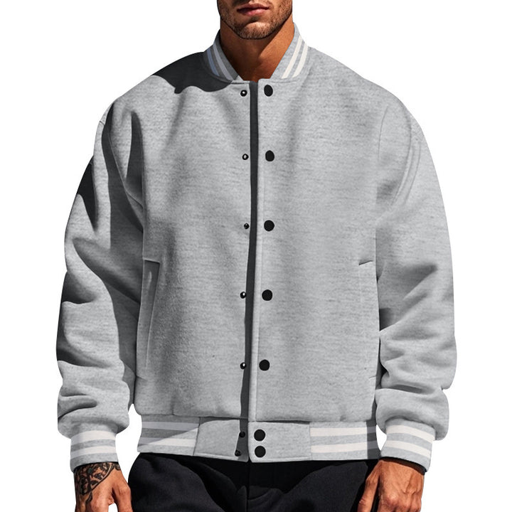 Men's Sporty College Jacket with Fashionable Collar Lisslune