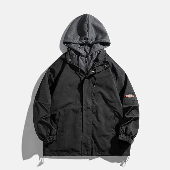 Unisex transitional jacket with hood and breathable inner lining Lisslune