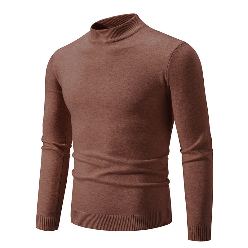 Men's fine knit sweater with high collar and elastic cuffs Lisslune