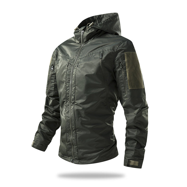 Men's Technical Outdoor Jacket with Insulating Filling and Adjustable Hood Collar Lisslune