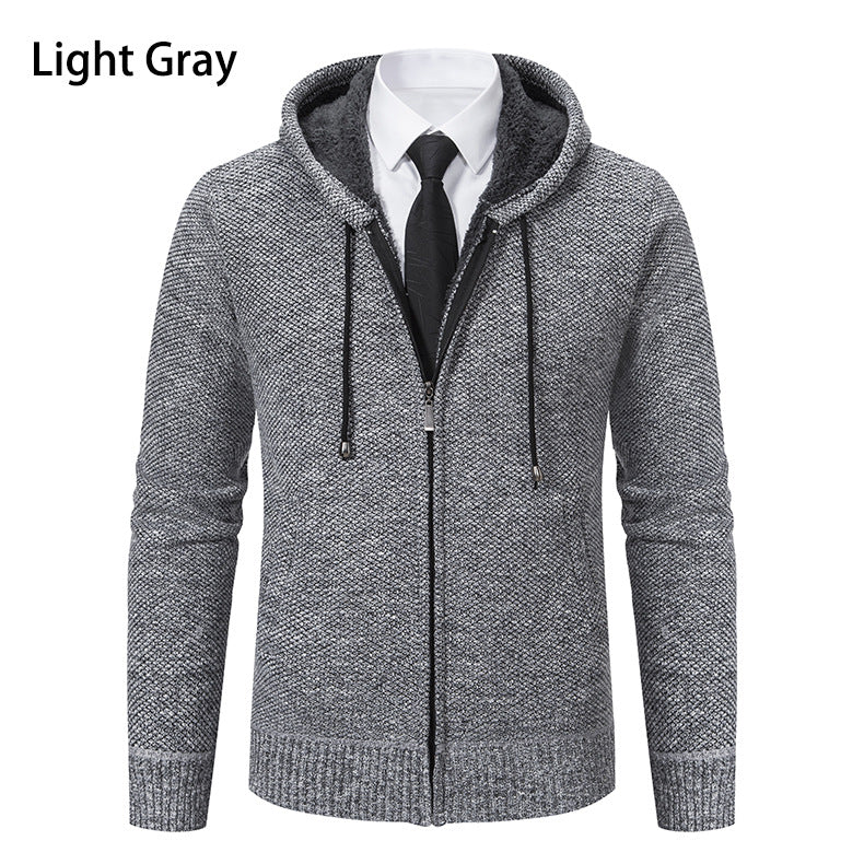 Men's cardigan with modern cut and practical zipper Lisslune