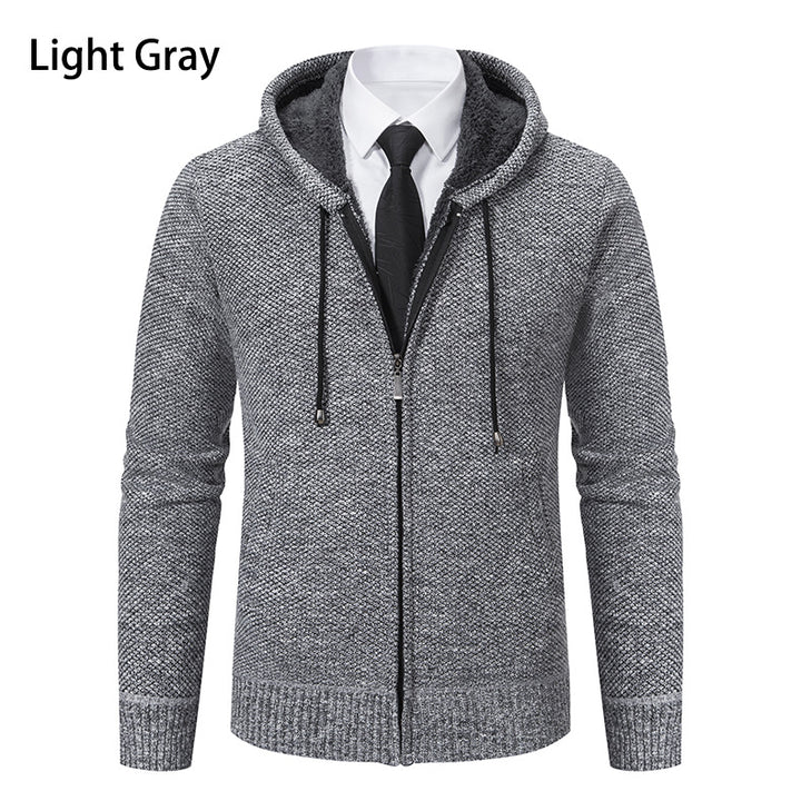 Men's cardigan with modern cut and practical zipper Lisslune