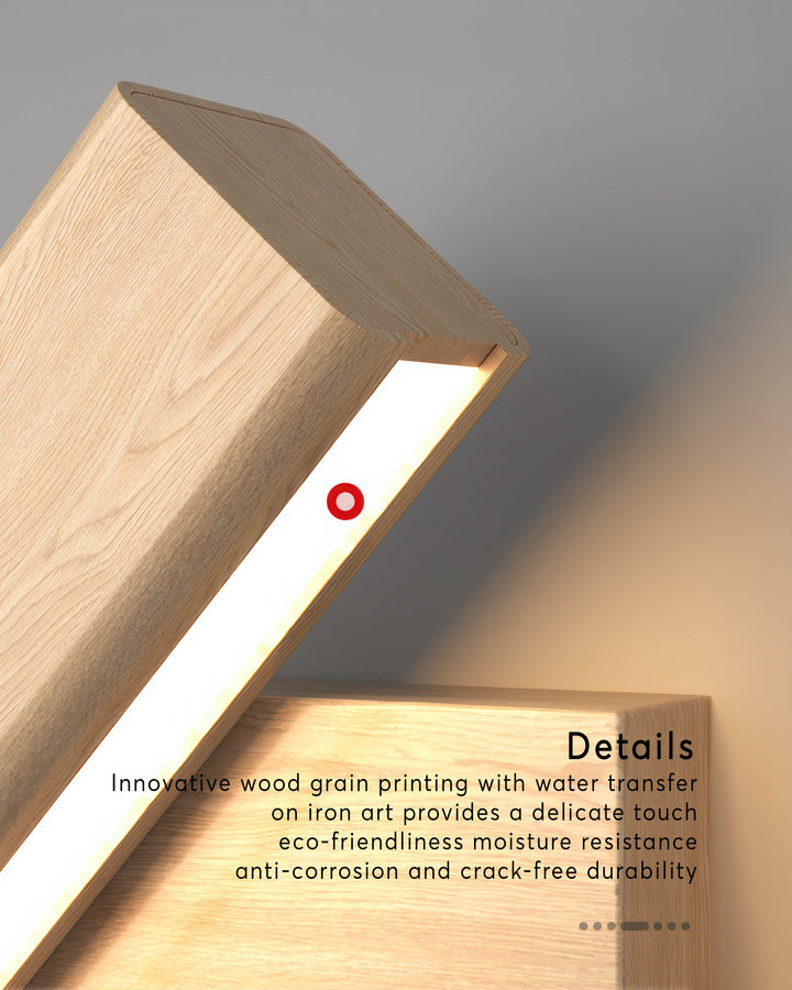 Lisslune | Rotatable wall lamp with Nordic wood grain