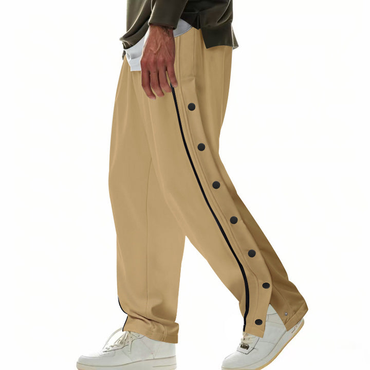 Men's cargo pants with snap button design and side zipper Lisslune