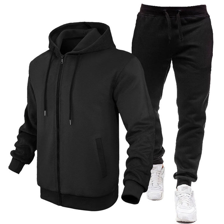 Men's sporty hoodie and tracksuit with fleece lining and practical pockets Lisslune