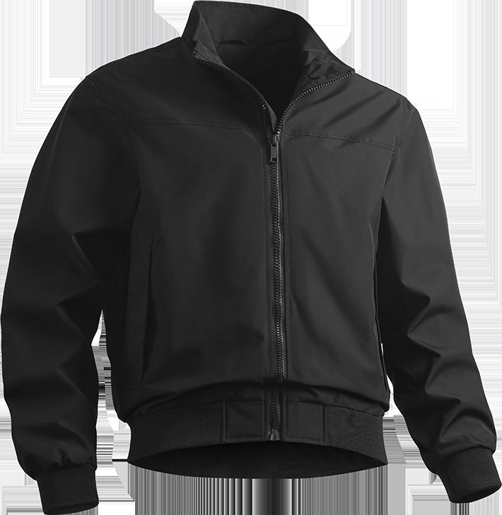 Men's casual transitional jacket with elastic cuffs and practical pockets Lisslune