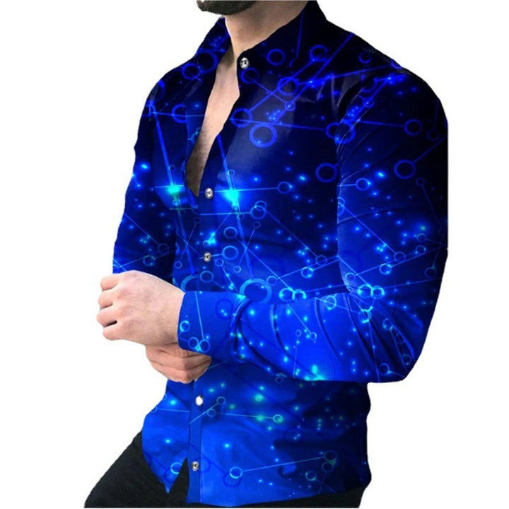 Men's long-sleeve shirt with modern technology design Lisslune