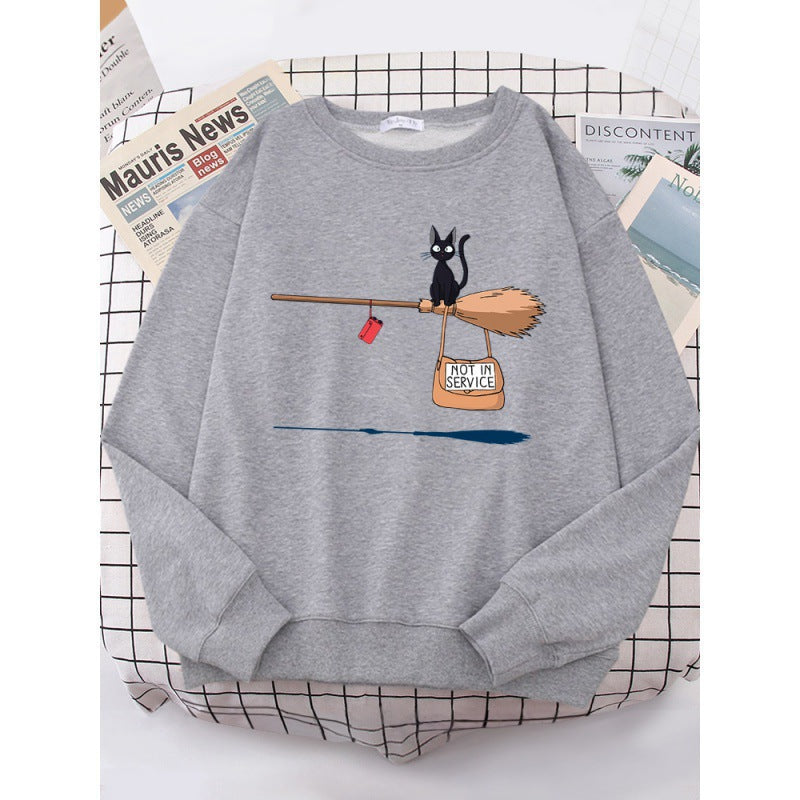 Women's sweatshirt with creative cat design Lisslune