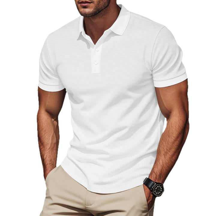 Men's polo shirt with textured design and comfortable collar Lisslune