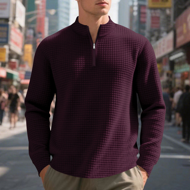 Men's functional sweater with stand-up collar Lisslune