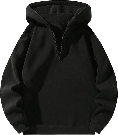Men's sporty hoodie with half zipper Lisslune