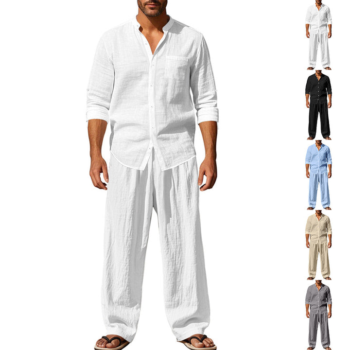 Men's casual leisure set with loose fit and comfortable cotton texture Lisslune