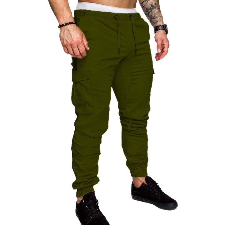 Men's cargo pants with adjustable waistband and functional pockets Lisslune