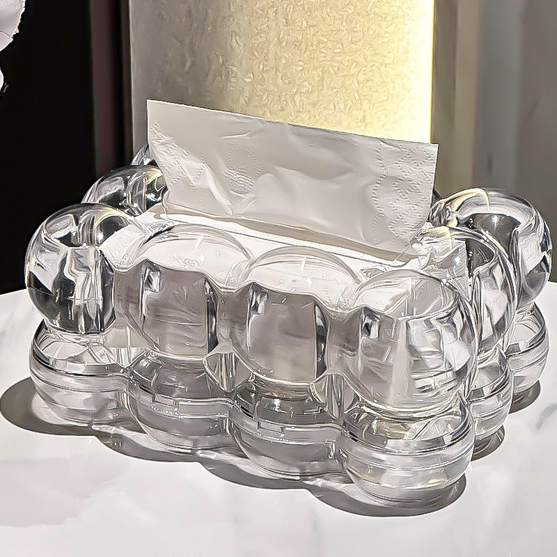 Lisslune | LumiScape Tissue Box – Sculptural Acrylic Design for Modern Elegance