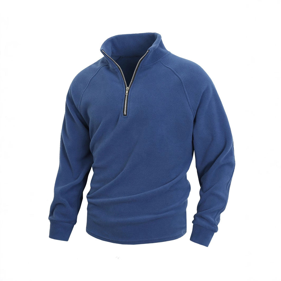 Men's fleece pullover with half zipper Lisslune