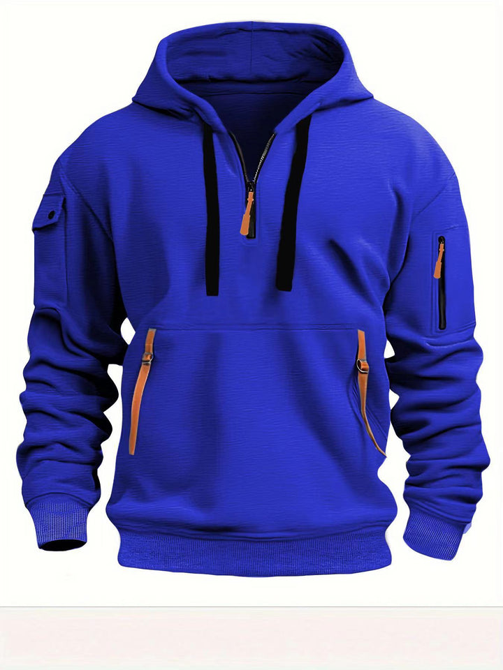 Men's Practical Hoodie with Side Zipper and Versatile Pockets Lisslune