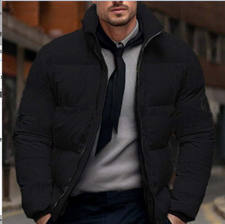Men's quilted winter jacket with high collar and individually adjustable closure Lisslune