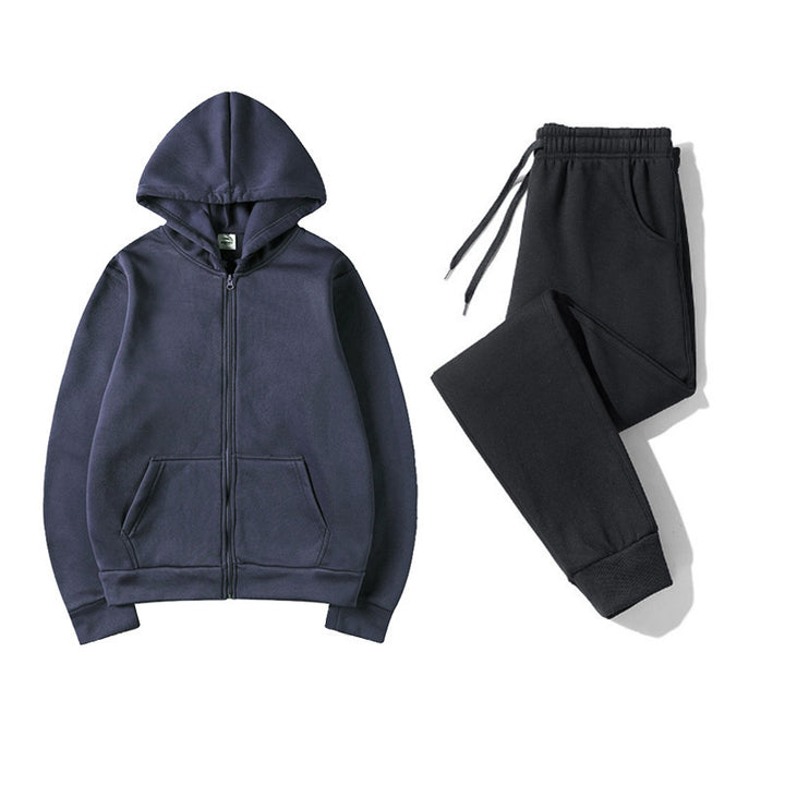 Women's sporty hoodie set with practical zipper and elastic waistband Lisslune