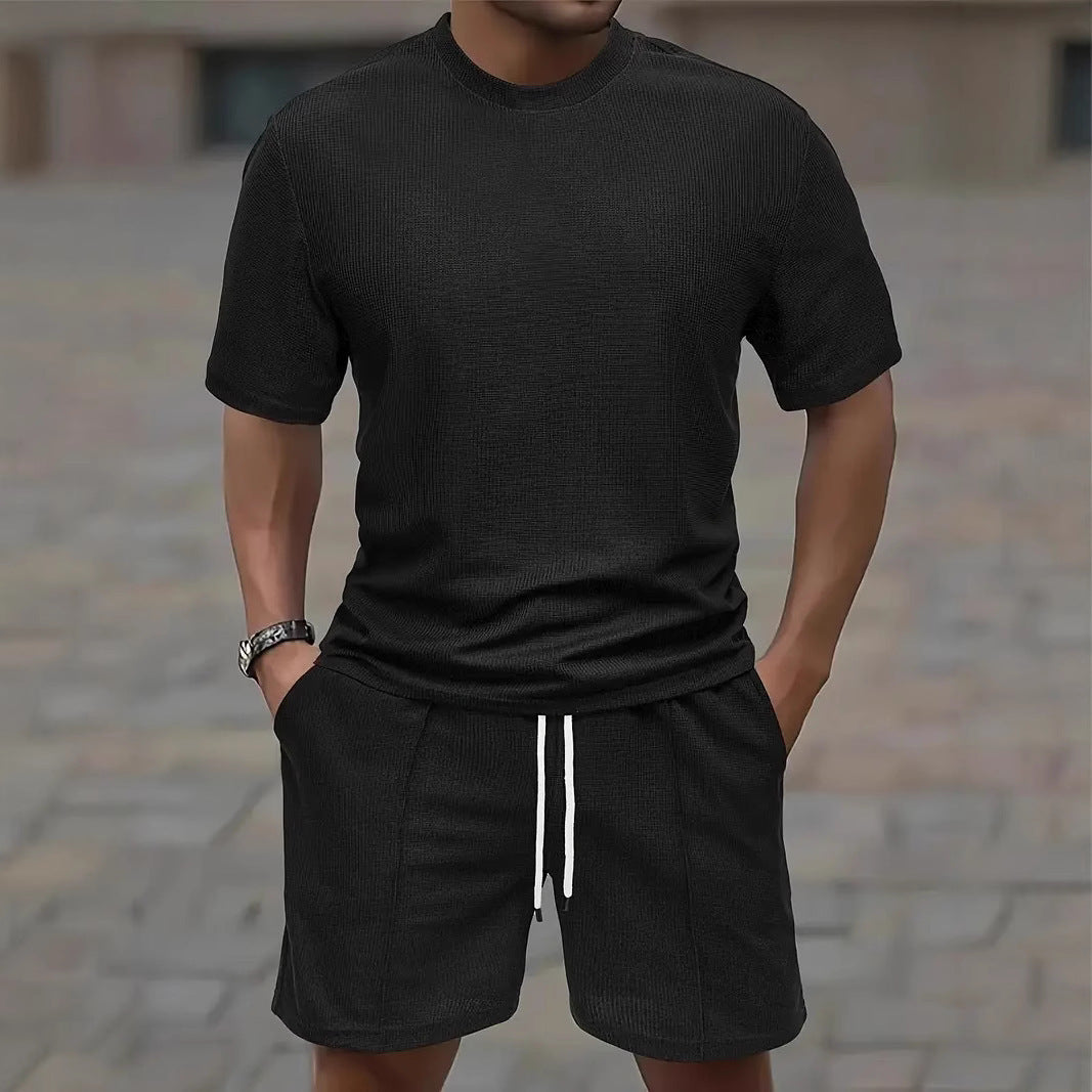 Men's comfortable leisure set with high-quality T-shirt and shorts Lisslune