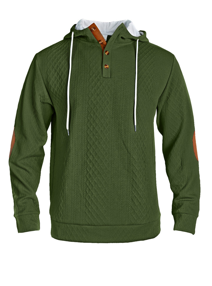 Men's casual hoodie with innovative knit structure and fashionable accents Lisslune