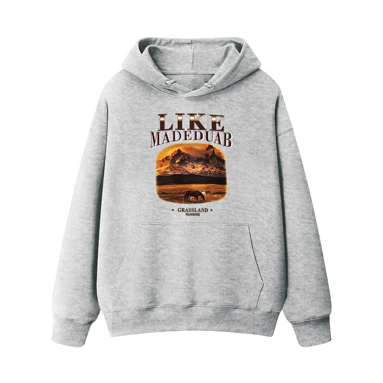 Women's hoodie with artistic landscape motif Lisslune
