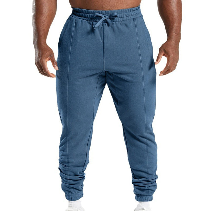 Men's casual pants made of high-quality cotton blend with elastic waistband and side pockets Lisslune
