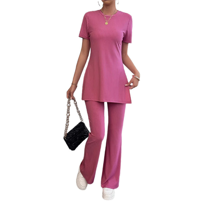 Women's casual two-piece set in a modern ribbed look with high wearing comfort Lisslune