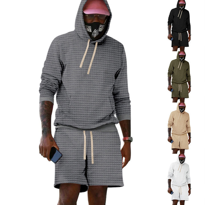 Men's casual hoodie and shorts set made of breathable material Lisslune