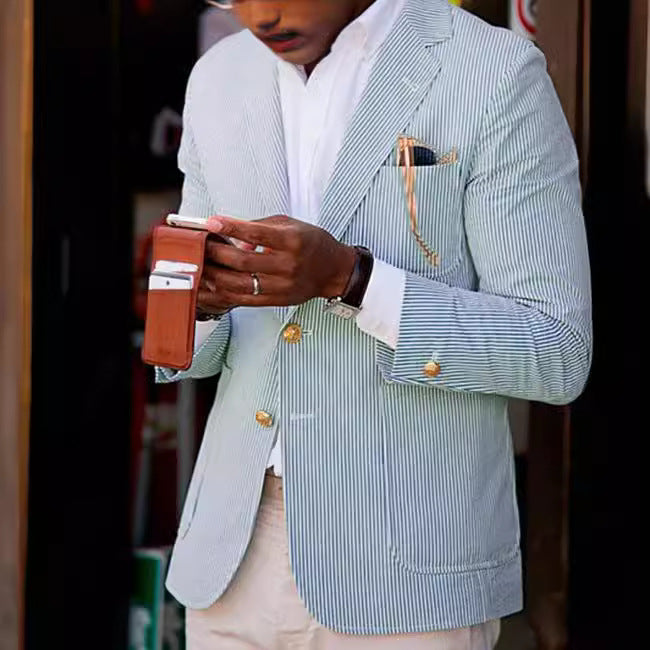 Men's modern check blazer Lisslune