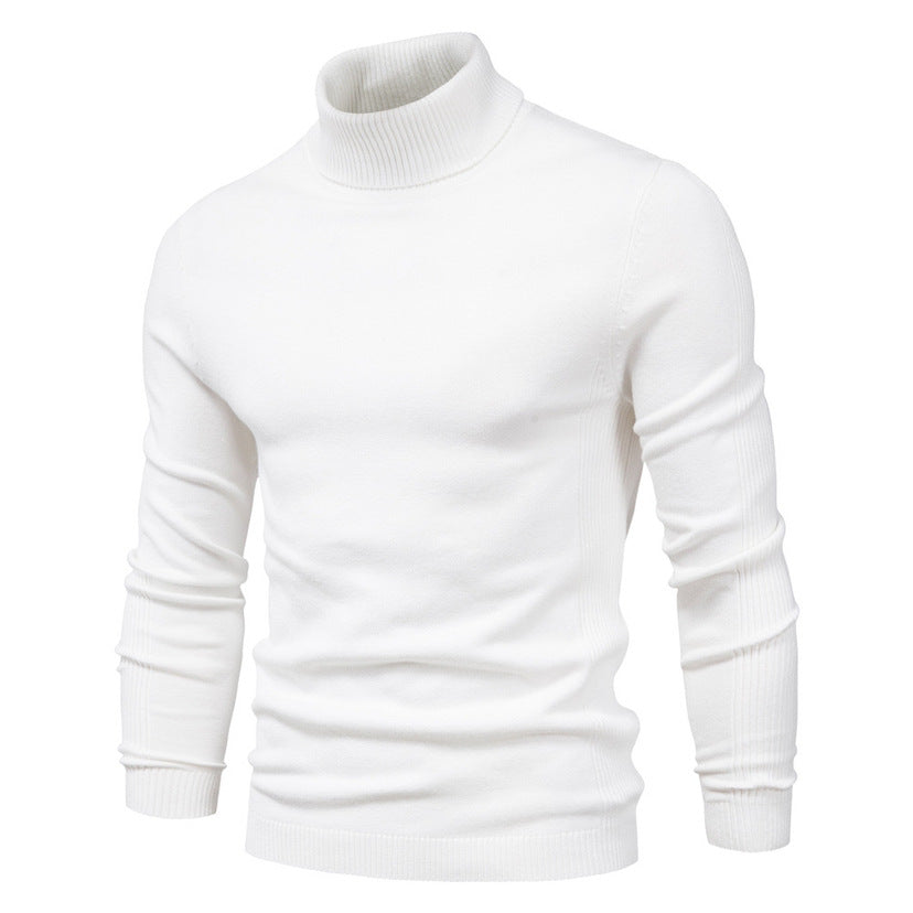 Men's chunky turtleneck sweater made of warming material with a textured surface Lisslune