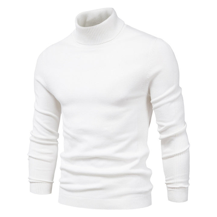 Men's chunky turtleneck sweater made of warming material with a textured surface Lisslune