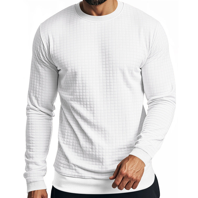 Men's long sleeve sweatshirt with textured design and elastic cuffs Lisslune