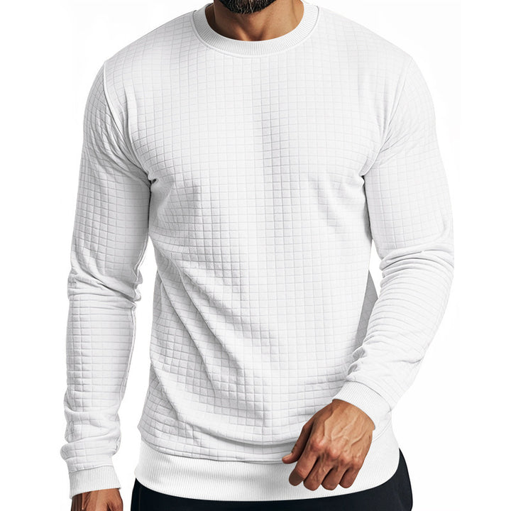 Men's long sleeve sweatshirt with textured design and elastic cuffs Lisslune