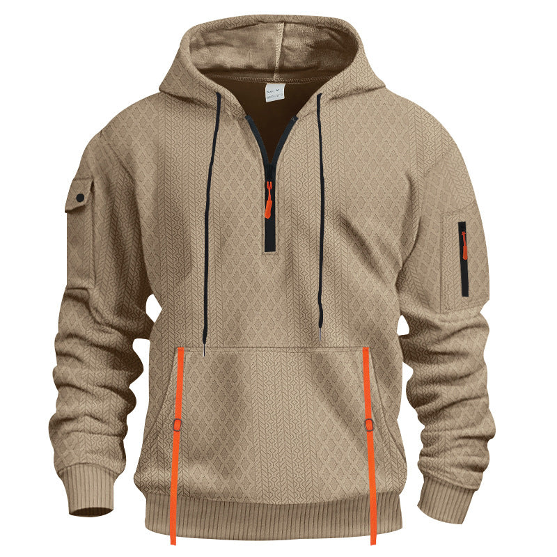 Men's functional hoodie with zipper and practical pockets Lisslune