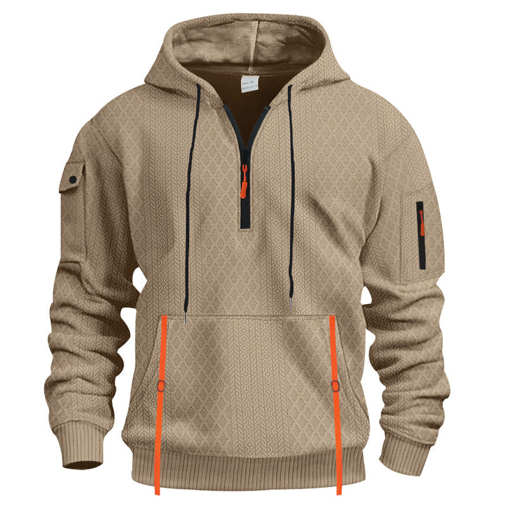 Men's functional hoodie with zipper and practical pockets Lisslune