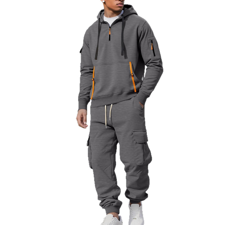 Men's Functional Sports Set with Hood and Practical Pockets Lisslune