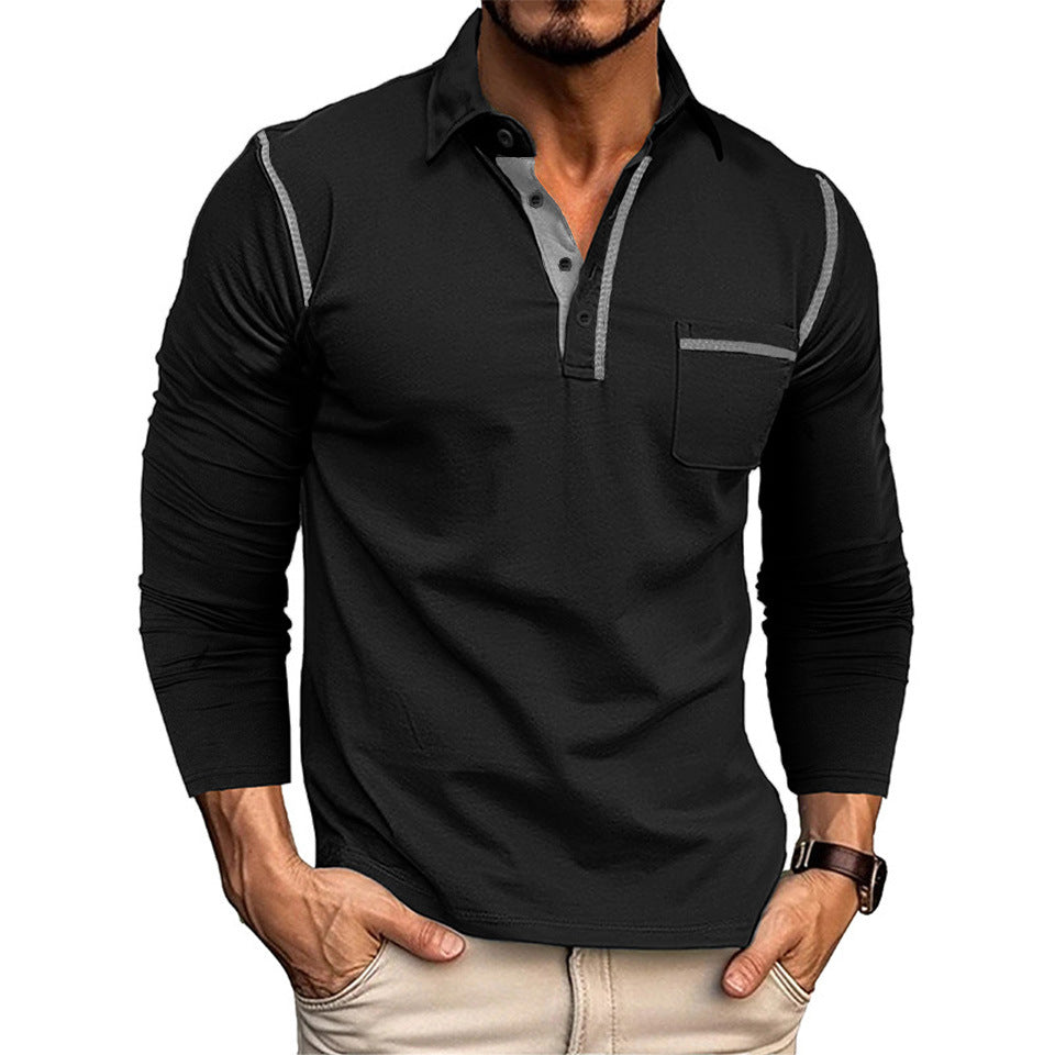 Men's Long Sleeve Polo Shirt Lisslune